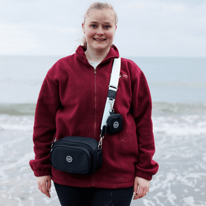 Dog Walking Bag - Black with Celestial Strap