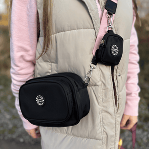 Dog Walking Bag - Black with Spice It Up Strap