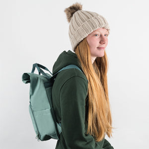 Roll-Top Adventure Small 9 Litre Backpack - Mint Green.