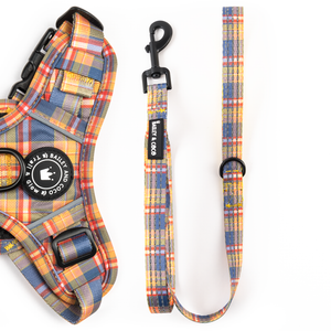 Trail & Glow® Fabric Dog Lead 5ft - Rustic Tartan.