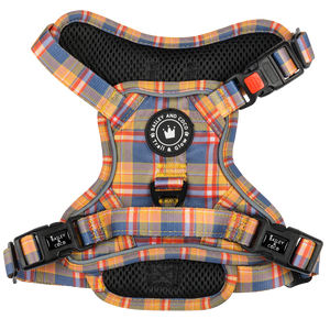 Trail & Glow® Dog Harness Premium No-Pull Design - Rustic Tartan.