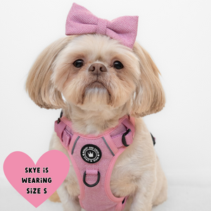 Bubblegum Pink Tweed Dog Harness - No Pull & Reflective | Trail & Glow®