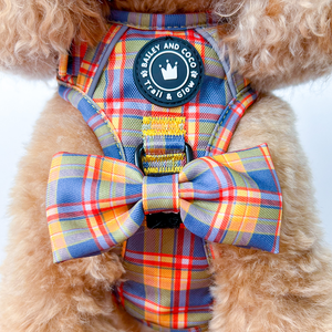 Trail & Glow® Dog Harness Premium No-Pull Design - Rustic Tartan.