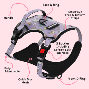 Trail & Glow® Dog Harness – Be Unique Unicorn.