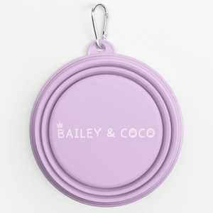 Collapsible Dog Water Bowl - Lilac Mist - Bailey and Coco (UK)