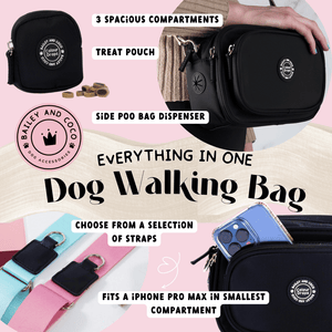 Create Your Own Dog Walking Bag - Black - Bailey and Coco (UK)