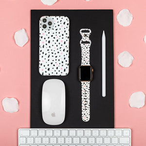 Dalmatian Apple Watch Strap - White - Bailey and Coco (UK)