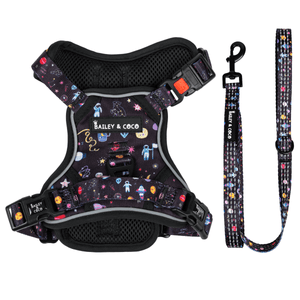 Dog Harness and Lead Set - Space Paws - Bailey and Coco (UK)