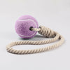 Dog Tennis Ball with Rope - Purple - Bailey and Coco (UK)