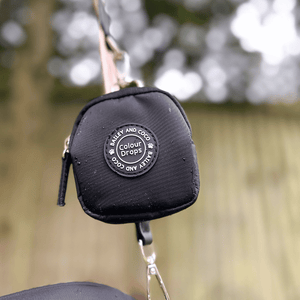 Dog Walking Bag - Black with Spice It Up Strap - Bailey and Coco (UK)