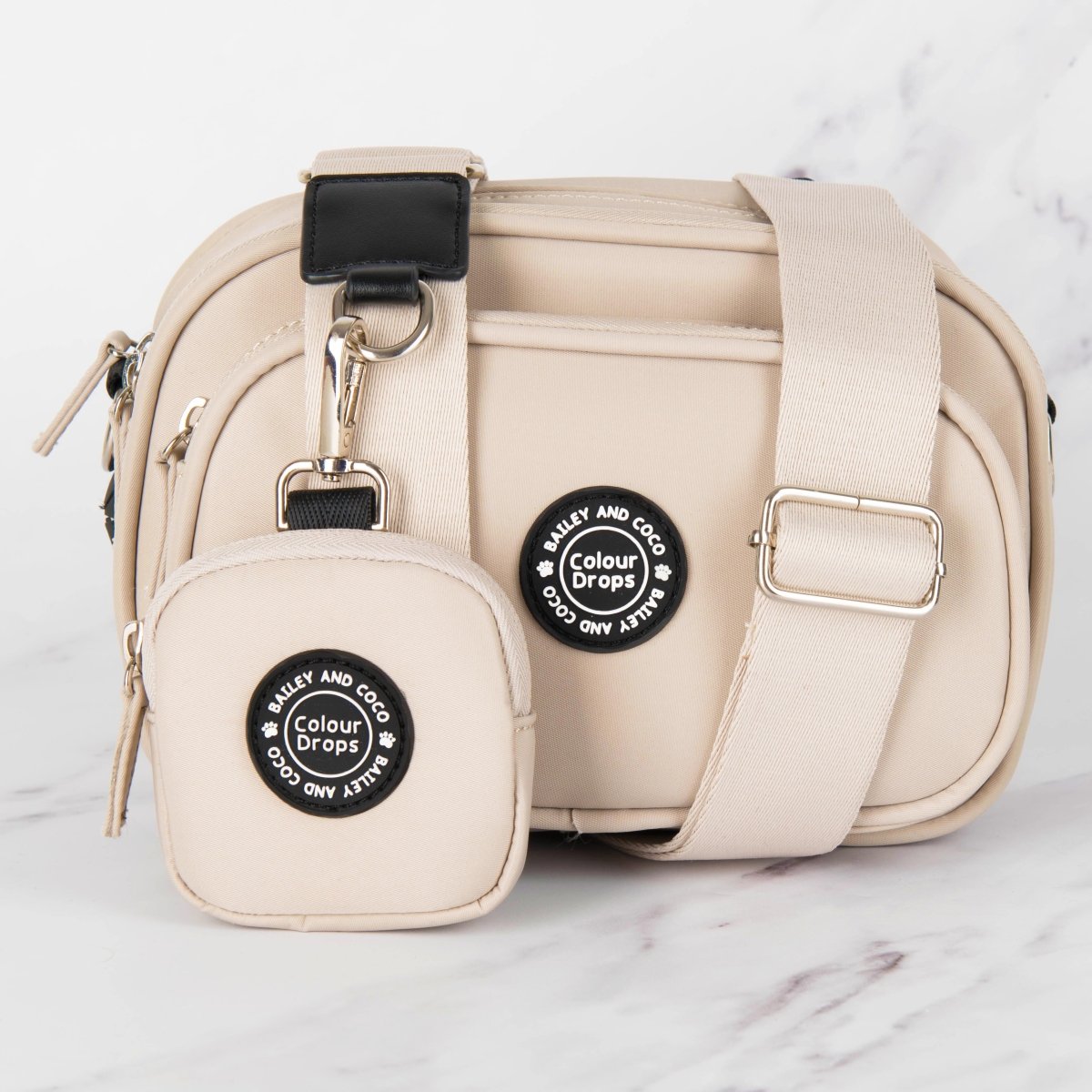 Dog Walking Bag - Latte with Latte Strap - Bailey and Coco (UK)