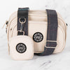 Dog Walking Bag - Latte with Slate Tweed Strap - Bailey and Coco (UK)