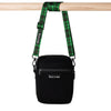 Dog Walking Bag With Green Tartan Strap - Black - Bailey and Coco (UK)