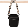 Dog Walking Bag With Leopard Strap - Black - Bailey and Coco (UK)