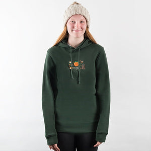 Embroidered Autumn Magic Organic Hoodie - Forest Green - Bailey and Coco (UK)