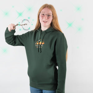 Embroidered I Put A Spell On You Organic Hoodie - Forest Green - Bailey and Coco (UK)