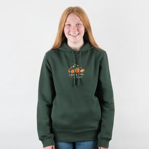 Embroidered I Put A Spell On You Organic Hoodie - Forest Green - Bailey and Coco (UK)