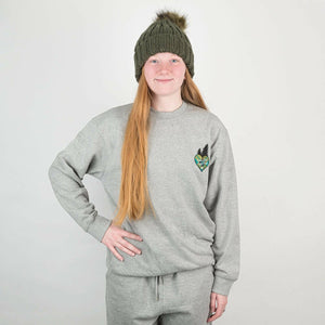 Embroidered Tartan Tales Organic Sweatshirt - Grey - Bailey and Coco (UK)