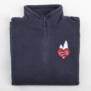 Embroidered Tartan Tales Zip Fleece - Navy - Bailey and Coco (UK)