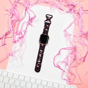 Flamingo Apple Watch Strap - Black - Bailey and Coco (UK)