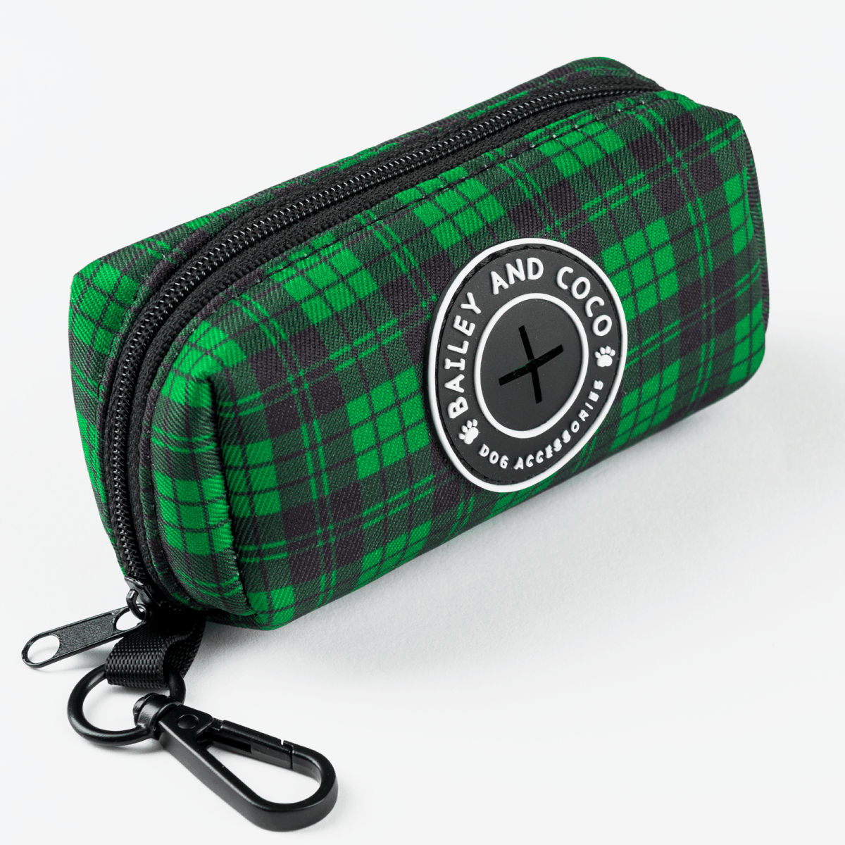 Poo Bag Holder - Tartan Green - Bailey and Coco (UK)