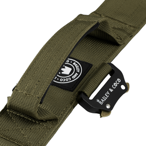 Premium Power Trails® Heavy - Duty Utility Dog Collar - All Khaki - Bailey and Coco (UK)