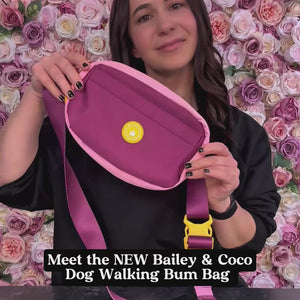 Magnetic Snap Dog Walking Bum Bag - We're Jammin'