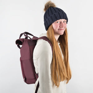 Roll - Top Adventure Large 14 Litre Backpack - Burgundy - Bailey and Coco (UK)