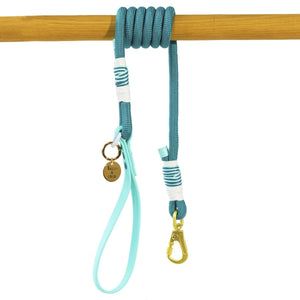 Rope Dog Lead COLOUR DROPS® - Ice Teal - Bailey and Coco (UK)