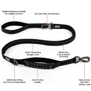 Trail & Glow® Bungee Dog Lead 4ft - 6ft - Bailey and Coco (UK)