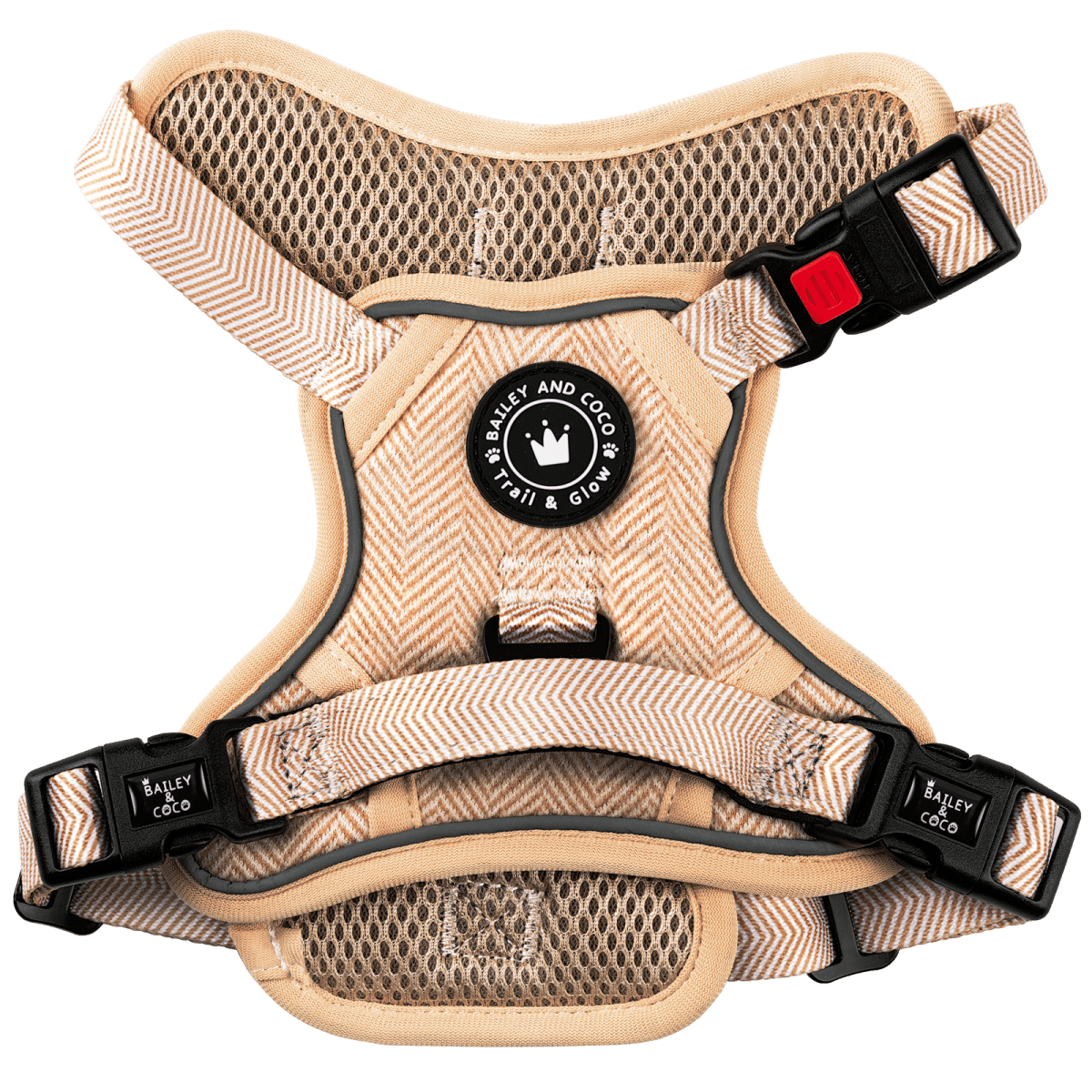 Trail & Glow® Dog Harness - Almond Tweed - Bailey and Coco (UK)