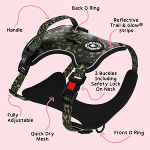 Trail & Glow® Dog Harness Bundle Set - The Camo One - Bailey and Coco (UK)