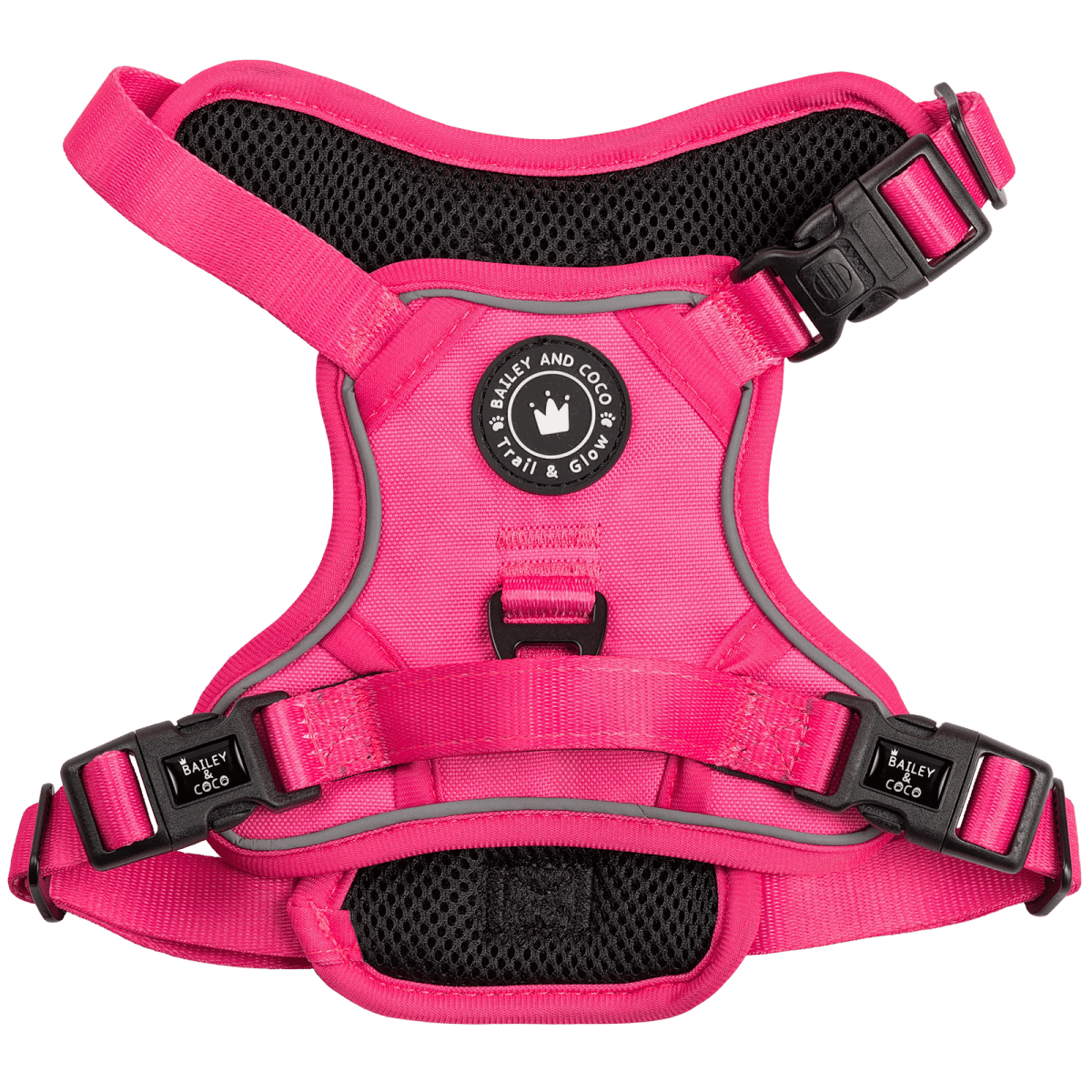 Trail & Glow® Dog Harness - The Hot Pink One - Bailey and Coco (UK)