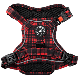 Trail & Glow® Dog Harness - The Red Tartan One - Bailey and Coco (UK)