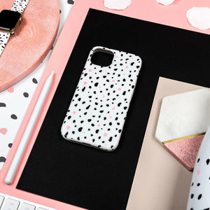 iPhone Case - Dalmatian Phone Case – White, Black and Pink.