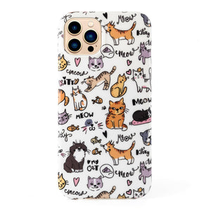 iPhone Case - Cats Party Phone Case – White.