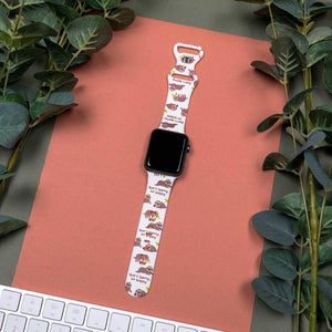 Sloth Apple Watch Strap - White.