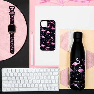 iPhone Case - Flamingo Phone Case – Black and Pink.