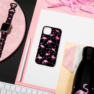 iPhone Case - Flamingo Phone Case – Black and Pink.
