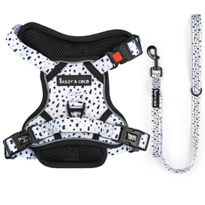 Dog Harness and Lead Set - Ditsy Dalmatian.