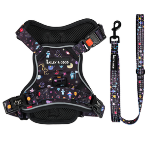 Dog Harness and Lead Set - Space Paws.